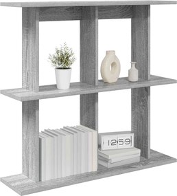 vidaXL Ράφι Τοίχου Επιτοίχιο Γκρι Sonoma 80 x 20 x 75 εκ