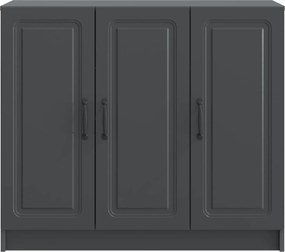 vidaXL Πλαϊνό γραφείο Μαύρο 89 x 34,5 x 77 εκ. Επεξεργασμένο Ξύλο