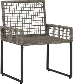 vidaXL Σετ Εξωτερικών Επίπλων με μαξιλάρι ατσάλι