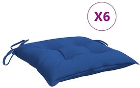 vidaXL Μαξιλάρια Παλέτας Κήπου 6 τεμ. Μπλε 50x50x7 εκ. Oxford Ύφασμα