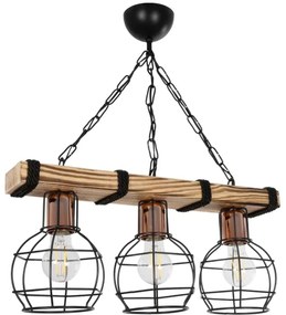 Φωτιστικό Οροφής Starlo 201-0006 50x16x23cm 3xE27 Beige-Black GloboStar