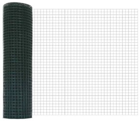 vidaXL Στύλος Περιφράξεων Πράσινο 10 x 0,5 μ (ρολό 12 x 12 mm) Ατσάλι