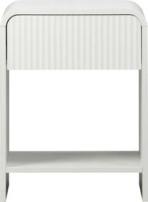 Κομοδίνο Zeplen pakoworld MDF σε λευκή απόχρωση 40x40x53εκ