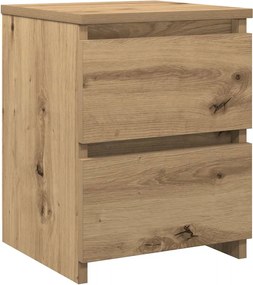 vidaXL Κομοδίνα 2 τεμ.Αρτισιανή Δρυς 30x30x40 εκ. Επεξ. Ξύλο