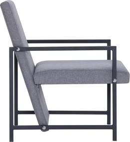 vidaXL Πολυθρόνα Ανοιχτό Γκρι Υφασμάτινη