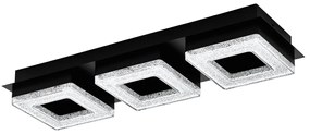 Φωτιστικό Οροφής Eglo 99325 FRADELO 1 Μαύρο Ματ (Black Mat) 3000K