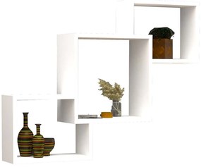 Ραφιέρα Τοίχου Silver 835PUQ1689 98x19,6x72cm White