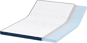 vidaXL Στρώμα επικάλυψης Λευκό 160 x 200 cm Ζακάρ ύφασμα