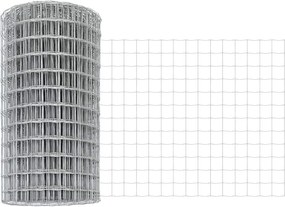 vidaXL Τεντώτο με στήριγμα Ασημί 0,4 x 25 μ Ατσάλι