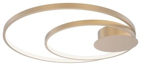 Φωτιστικό Οροφής - Πλαφονιέρα Diem LED-DIEM-PL-ORO 40W Led Φ61,5cm 6cm Gold Luce Ambiente Design Aluminium