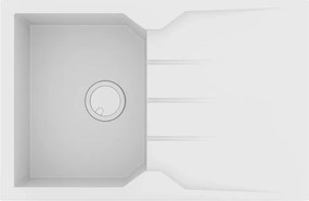 Sanitec Ultra Granite 807 (79x50) - Γρανιτένιος νεροχύτης - Bianco Stone