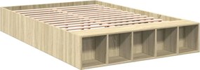 vidaXL Πλαίσιο Κρεβατιού Sonoma Δρυς 120x190 εκ. Επεξεργασμένο Ξύλο
