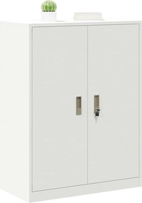 vidaXL Ντουλάπι αποθήκευσης Λευκός 80 x 40 x 105 εκ Ατσάλι