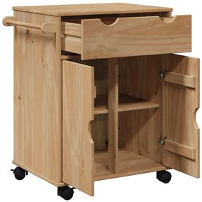 vidaXL Τρόλεϊ Κουζίνας OTTA 59x45x80 εκ. από Μασίφ Ξύλο Πεύκου