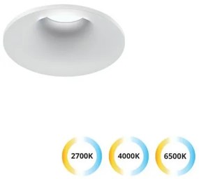 Χωνευτό Σποτ Φωτιστικό Οροφής LED 10W Λευκό 3CCT Φ6,3cm Alvey 4323000 Viokef 4323000 Λευκό