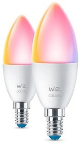 Έξυπνη Λάμπα 2xE14 40W LED Κερί Λευκό Σετ RGBW 3CCT Dimmable 929002448842 Wiz-929002448842-Λευκό 929002448842
