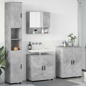 vidaXL Σετ Επίπλων Μπάνιου 4 pcs Γκρι σκυροδέματος 61 x 35 x 64 εκ.