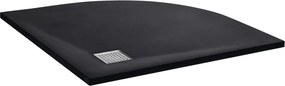 vidaXL Βάση Ντουζιέρας Μαύρη 90 x 90 εκ. από SMC