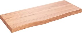 vidaXL Πάγκος Μπάνιου Αν. Καφέ 100x40x(2-6) εκ. Επεξεργ. Μασίφ Ξύλο