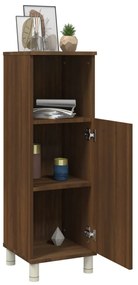 vidaXL Ντουλάπι Μπάνιου Καφέ Δρυς 30x30x95 εκ. Επεξεργασμένο Ξύλο