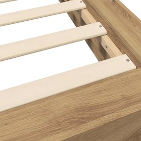vidaXL Κρεβάτι δαπέδου Artisian Δρυς 80 x 210 cm Επεξεργασμένο Ξύλο