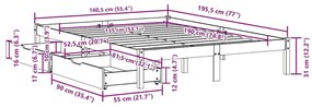 ΣΚΕΛΕΤΟΣ ΚΡΕΒ. ΧΩΡΙΣ ΣΤΡΩΜΑ ΚΑΦΕ ΚΕΡΙΟΥ 135X190 ΕΚ ΜΑΣΙΦ ΠΕΥΚΟ 3301449