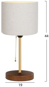 ΦΩΤΙΣΤΙΚΟ ΕΠΙΤΡΑΠΕΖΙΟ HM7597.01 ΧΡΥΣΟ - ΕΚΡΟΥ Φ19x44 εκ.