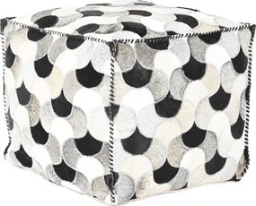 Puff DKD Home Decor Λευκό Μαύρο 45 x 45 x 40 cm