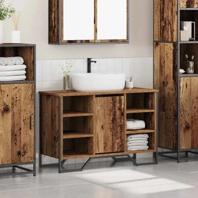 vidaXL Ντουλάπι νεροχύτη Παλιό Ξύλο 91 x 35 x 60 εκ Επεξεργασμένο ξύλο