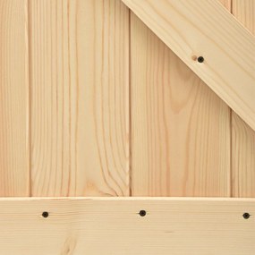 vidaXL Συρόμενη Πόρτα Φυσικό και Λευκό 70 x 210 cm