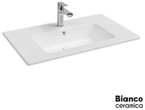 Νιπτήρας Πορσελάνης Flat 81,5x46,5 (1 οπή) Bianco Ceramica White 36080-300