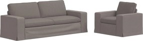 vidaXL Καναπές 180cm 2 pcs Taupe Μέταλλο