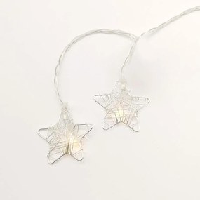 LED λαμπάκια σε σειρά Metal stars-Ashmi-Σταθερό (10) τεμάχια