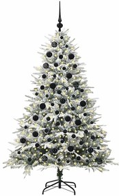 vidaXL Τεχνητό Χριστουγεννιάτικο Δέντρο με Φώτα και Σετ Μπάλες 180 cm