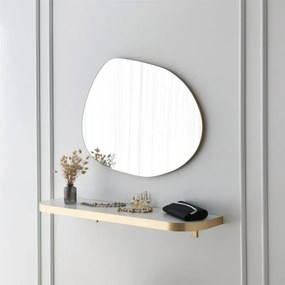 Stewehome Καθρέφτης τοίχου με χρυσό περίγραμμα 55x75 cm