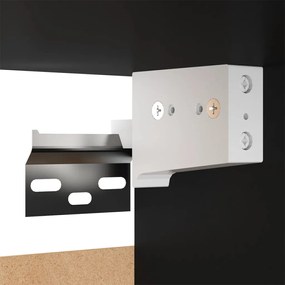 vidaXL Έπιπλο Τηλεόρασης Μαύρο 30,5 x 30 x 90 εκ. από Επεξ. Ξύλο