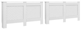 Καλύμματα Καλοριφέρ 2 τεμ. Λευκά 152 x 19 x 81,5 εκ. από MDF