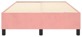 Πλαίσιο Κρεβατιού Boxspring Ροζ 120 x 200 εκ. Βελούδινο - Ροζ