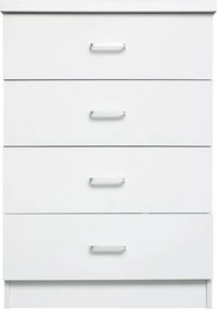 DRAWER Συρταριέρα με 4 Συρτάρια, Απόχρωση Άσπρο   1τμχ