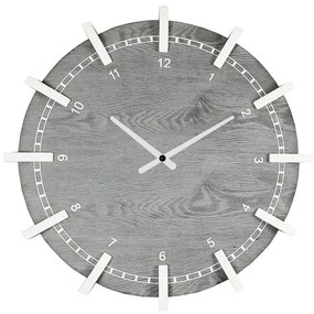 Ρολόι Τοίχου Madera 2 017192 D61xH5cm Grey-White Ξύλο