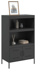 vidaXL Ραφιέρα Μαύρη 68x39x113 εκ. από Ατσάλι