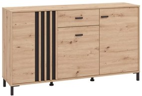 Κομότα - Μπουφές Laval 157 3K1F3V Artisan Oak - Μαύρο 157x40x90 εκ. 157x40x90 εκ.