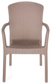 Πολυθρόνα βαρέους τύπου TURAN απο PP σε χρώμα cappuccino 43x40x86