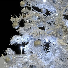 vidaXL Χριστουγεννιάτικο Δέντρο που Χιονίζει Λευκό 190 εκ. με Βάση
