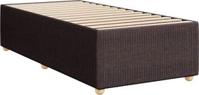 vidaXL Κρεβάτι Boxspring με Στρώμα Σκούρο Καφέ 80x200 εκ. Υφασμάτινο