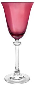 Ποτήρι Κρασιού Σετ 6τμχ Κρυστάλλινο Μπορντώ Asio Crystal Bohemia 185ml CTB81SD701856P