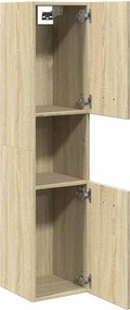 vidaXL Στήλη Μπάνιου Sonoma Δρυς 30 x 30 x 130 εκ. από Επεξ. Ξύλο