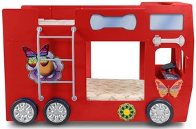 Κρεβάτι παιδικό Happy Bus-Kokkino