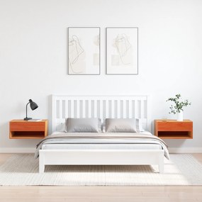 vidaXL Τοίχου Κομοδίνο με συρτάρι Επιτοίχιο 2 pcs Καφέ κεριού 50 x 32.5 x 24 εκ