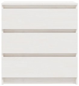 vidaXL Κομοδίνα 2 τεμ. Λευκά 60 x 36 x 64 εκ. από Μασίφ Ξύλο Πεύκου